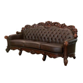 Vendome Cherry PU & Cherry Sofa Model 52000 By ACME Furniture